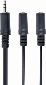 Kabel Gembird Jack 3.5mm - Jack 3.5mm x2 0.1m czarny (CCA-415M-0.1M) 2