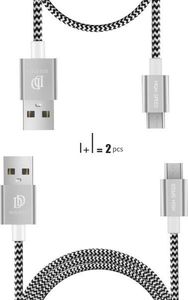 Kabel USB Dux Ducis USB-A - microUSB 1 m Srebrny (47162-uniw) 1