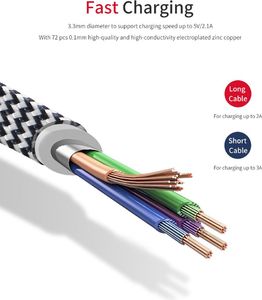Kabel USB Dux Ducis USB-A - microUSB 1 m Niebieski (47163-uniw) 4