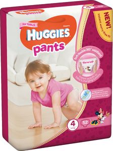 Pieluszki Huggies Pieluchomajtki Pants Girls Mega 4 52 szt. 1