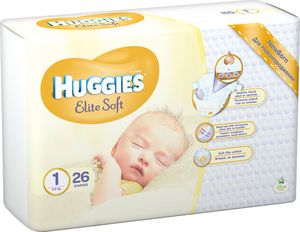 Pieluszki Huggies Elite Soft 1, 2-5 kg, 26 szt. 1