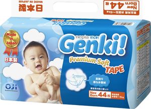 Pieluszki Genki Premium Soft Tape Newborn 0, 2-5 kg, 44 szt. 1