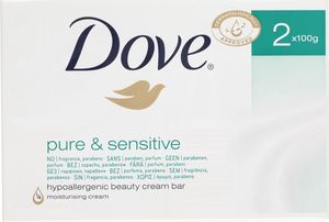 Dove  Mydło Pure & Sensitive 100g 2 szt. 1