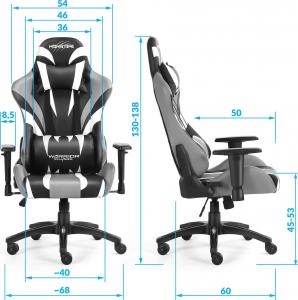 Fotel Warrior Chairs Monster gamingowy (kolor niebieski) 5