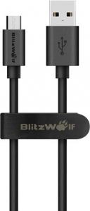 Kabel USB Blitzwolf USB-A - 1 m Czarny (BW-CB7                         ) 4