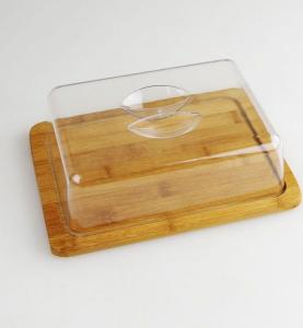 Deska do krojenia Borgonovo z kloszem bambusowa 25x20cm 3