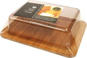 Deska do krojenia Excellent Houseware z kloszem bambusowa 20x15cm 1
