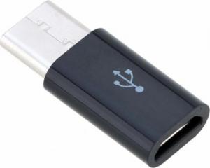 Adapter USB Mocco USB-C - microUSB Czarny  (MC-AD-TYPECM-B) 1
