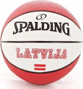 Spalding Piłka Latvija biało-czerwona r. 7 1