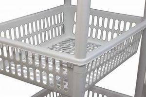 Plast Team Regał na kółkach Jumbo Eco 3-poziomowy biały 4