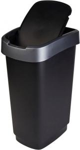 Kosz na śmieci Rotho Twist do segregacji uchylny 50L szary (1754508850) 3