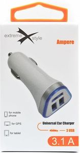 Ładowarka Extreme Ampere 3x USB 3.1A biała (ACC3U31W) 1