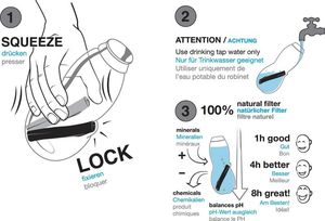 Black & Blum Butelka na wodę Woda Good niebieska 800ml 5