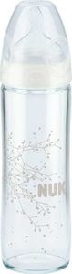 NUK Stiklinis buteliukas su silikono žinduku NUK First Choice + NEW CLASSIC, 240 ml, 0-6 mėn. 1