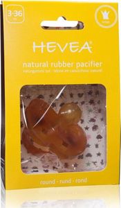 Hevea Natūralaus kaučiuko čiulptukas Hevea Crown, 3 mėn+, apvalus 1