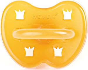 Hevea Smoczek naturalny Hevea Crown żółty 1