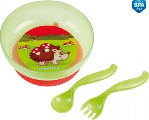 Canpol Miska z przykrywką i sztućcami 2
