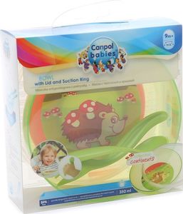 Canpol Miska z przykrywką i sztućcami 3