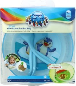 Canpol Miska z przykrywką i sztućcami 4