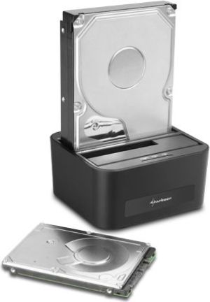 Stacja dokująca Sharkoon SATA QuickPort Duo USB3.0, z zasilaczem, czarna (4044951010066) 3