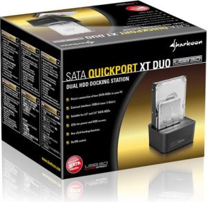 Stacja dokująca Sharkoon SATA QuickPort Duo USB3.0, z zasilaczem, czarna (4044951010066) 6