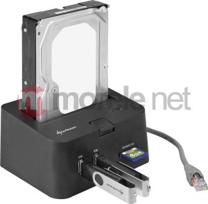 Stacja dokująca Sharkoon Stacja dokujÄca SATA QuickPort Pro LAN (Giga) (czarna) ( 4044951011698 ) 3