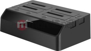 Stacja dokująca Sharkoon Stacja dokujÄca SATA QuickPort Quattro (do 4 dyskĂłw SATA, czarna) ( 4044951011285 ) 1