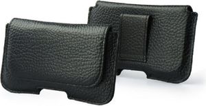 Kabura skórzana do paska SAMSUNG A6/NOKIA 8/SAMSUNG S7 EDGE Czarna gładka 2