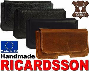 Kabura skórzana do paska SAMSUNG A6/NOKIA 8/SAMSUNG S7 EDGE Czarna gładka 7