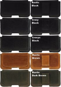 Kabura skórzana do paska SAMSUNG A6/NOKIA 8/SAMSUNG S7 EDGE Czarna gładka 9