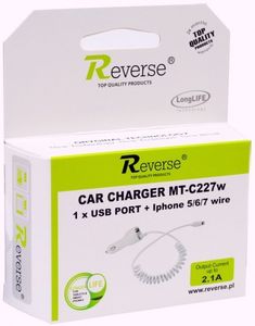 Ładowarka Revers C227W Jednoczęściowa 1x USB-A 2.1 A  (45444-uniw) 1