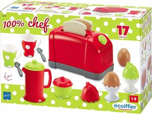 Ecoiffier Zestaw z tosterem 100% Chef 1231 Ecoiffier 4