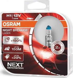 Osram Automobilinės lemputės Osram Night Breaker Laser (Next Generation) H1, 2 vnt. 1