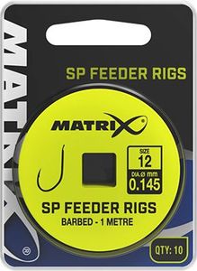 Fox Matrix Przypony z Haczykami - SP Feeder Rigs roz.14 0.145mm 1m 10szt (GRR041) 1