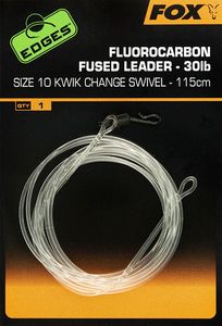 Fox Fluorocarbon Fused Leader 30lb - roz. 10 Kwik Change Swivel 115cm (CAC718) 1