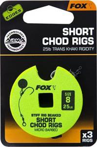 Fox Edge Armapoint stiff Rig beaked Chod Rigs x 3 25b sz8 SHORT (CCR166) 1