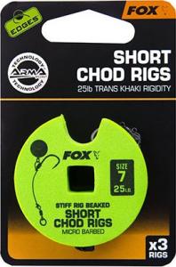 Fox Edge Armapoint stiff Rig beaked Chod Rigs x 3 25lb sz7 SHORT (CCR165) 1