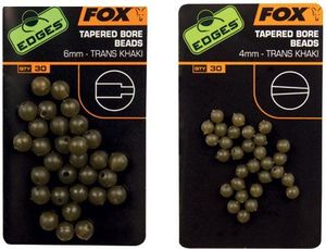 Fox Edges 6mm Tapered Bore Beads x 30 - Trans Khaki (CAC558) 1