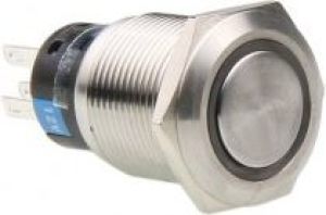 Lamptron Włącznik 19mm Srebrno-zielony (LAMP-SW1912L-G) 2