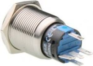 Lamptron Włącznik 19mm Srebrno-zielony (LAMP-SW1912L-G) 3