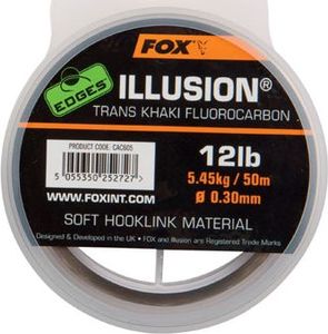 Fox Edges Illusion Soft Hooklink x 50m 0.35mm 16lb 7.27kg - Trans Khaki (CAC606) 1