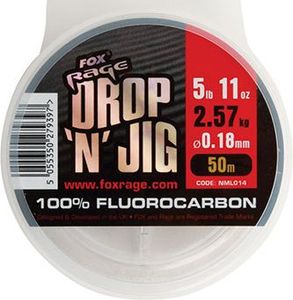 Fox Rage Drop 'n' Jig Fluocarbon 0.18mm 2.57kg / 5.67lb (NML014) 1
