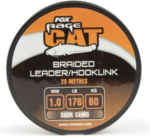 Fox Rage Catfish Braid Leader / Hooklink 1mm 80kg/176lb x 20m Dark Camo (BBL001) 1