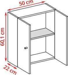 Astor  Szafka górna Flamenco 50cm biały 2