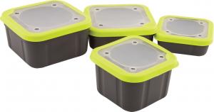 Fox Matrix Grey/Lime Bait Boxes Solid Top 1l Compact (GBT019) 1