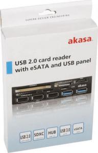 Czytnik Akasa USB 2.0 Intern/eSATA (AK-ICR-16) 3