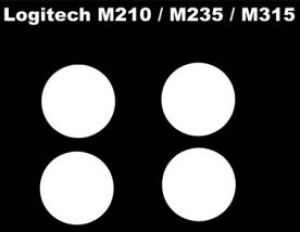 Ślizgacze Corepad do Logitech M210 / M235 / M315 (single & Desktop MK320) (CS28250) 1
