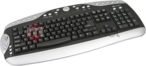 Klawiatura XpoweR Przewodowa Czarno-srebrna  (KL.XP2053OFFICEPS2) 1