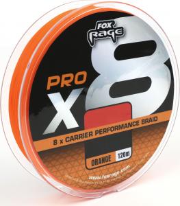 Fox Rage Pro x8 0.25mm 25kg 120m - Orange (NBL072) 1