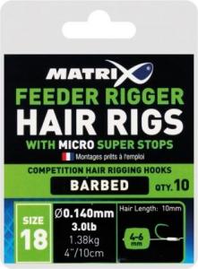 Fox Matrix Hair rigs feeder riggers size 18 (0.148) 1
